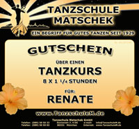 Gutschein Tanzkurs Tanzgutschein PDF Muster